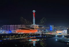 淮南市人民公园：流光溢彩 礼赞祖国